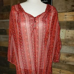 Beautiful Rose & Olive brand top 2X